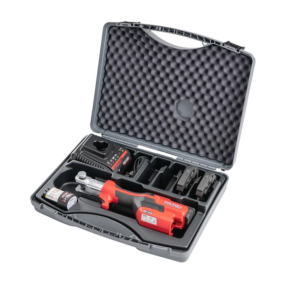 RIDGID 72553 ProPress RP 115 Press Tool Kit with 1/2 - 3/4 in. Jaws