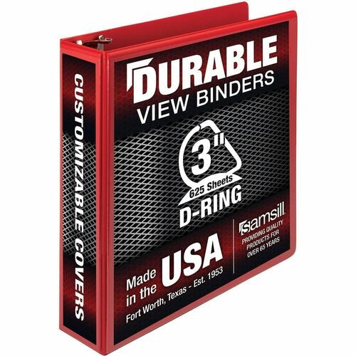 SAMSILL Samsill SAM16483 D-ring View Binder 3 Inch Red