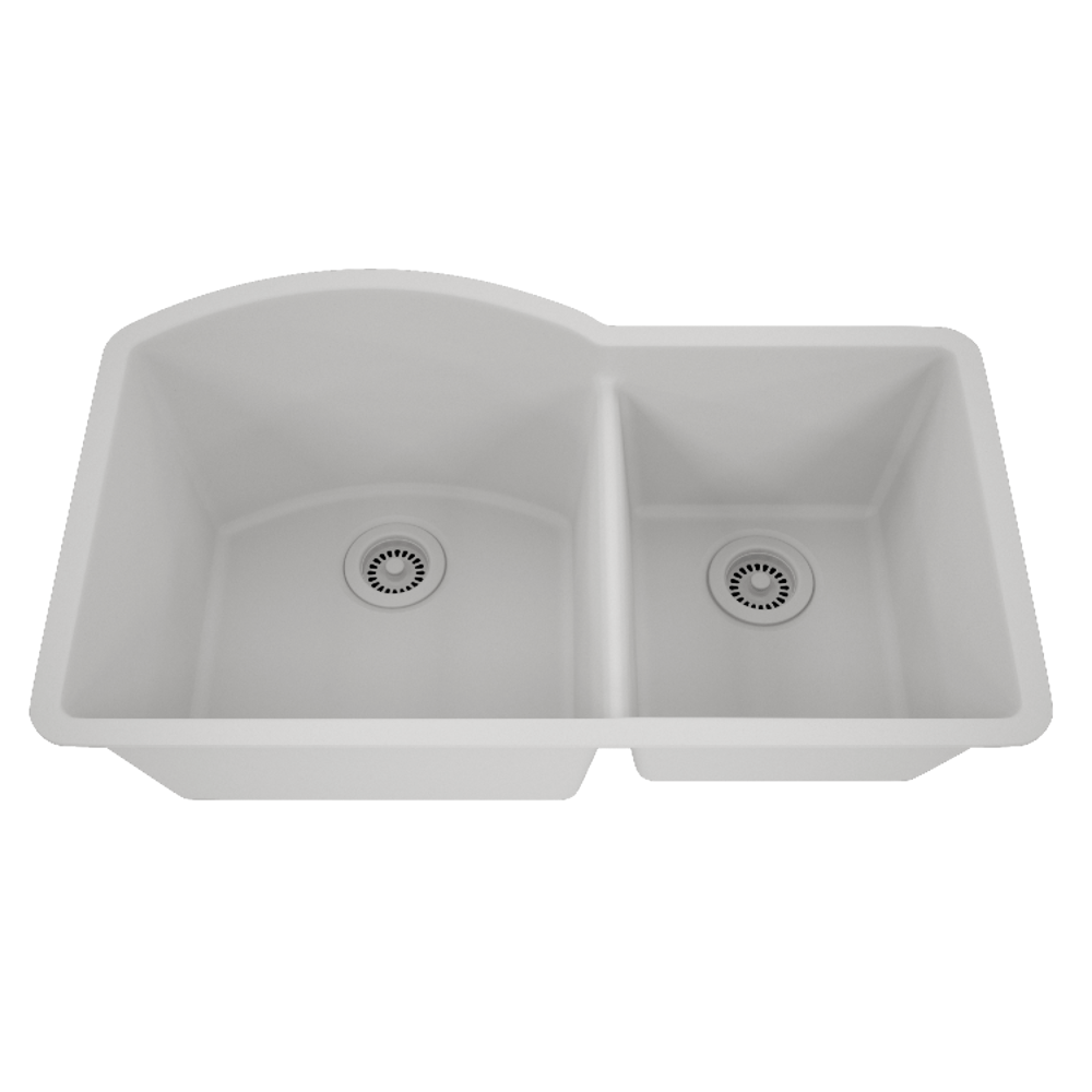 DAKOTA Dakota Plumbing Products GSE-QC7030LD-W Undermount Kitchen Sink