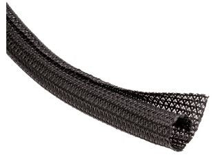 TECHFLEX Techflex f6n1.00bk Split Braided Cable Sleeve 1 in 50 Ft