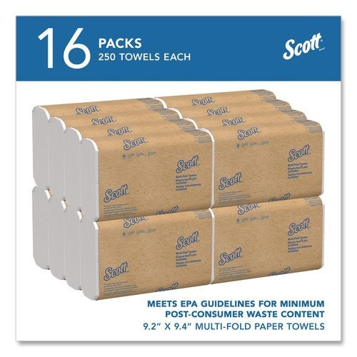 KIMBERLY-CLARK Kimberly-Clark KCC01804 Scott Multifold Paper Towels 250 per Pack (16 Packs per Carton)