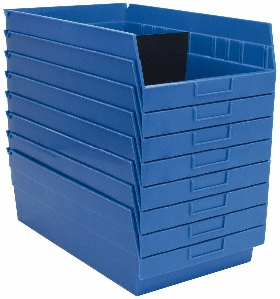 QUANTUM STORAGE SYSTEMS Quantum Storage QSB210BLCS Hopper Shelf Bin Blue 8-pack