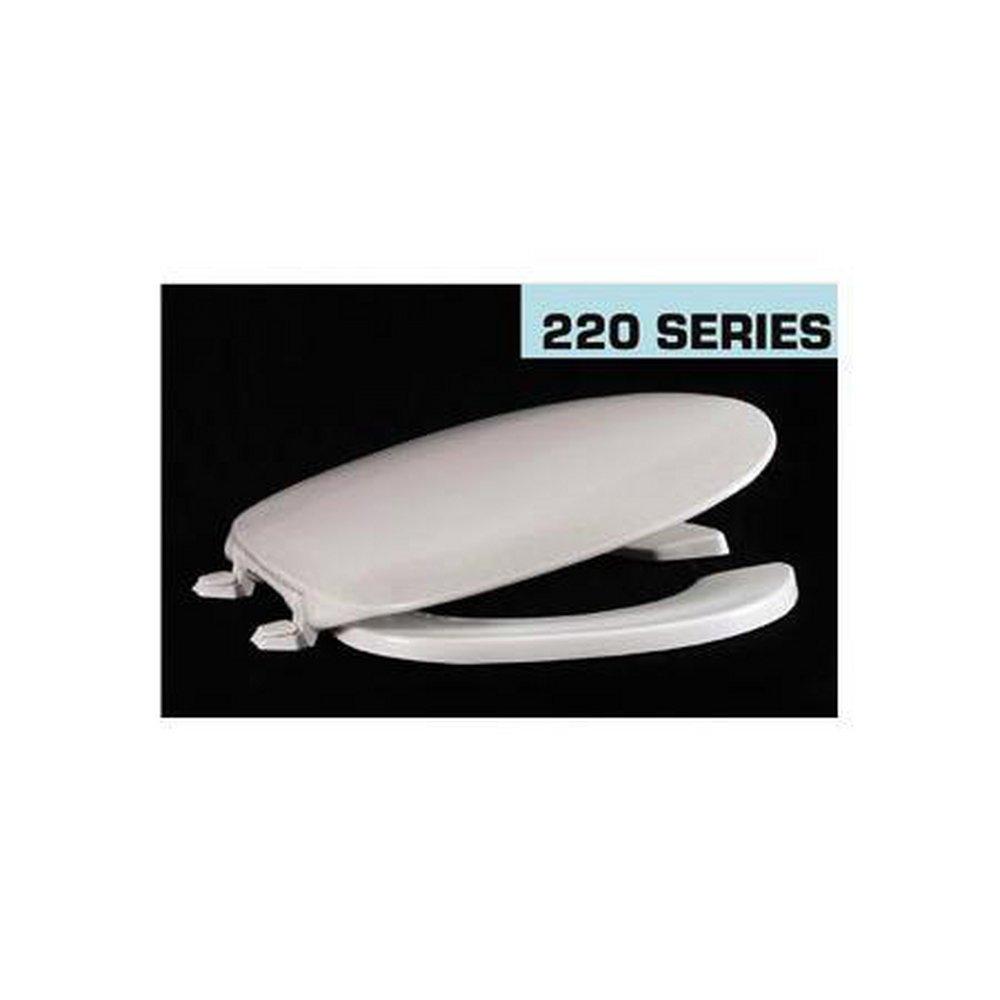 Centoco Manufacturing 220-001 200 Series Round Open Front Toilet Seat in White