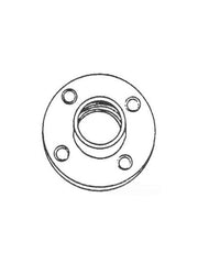 Steel Electric Products 6F SEPCO 2 Malleable Iron Floor Flange, Threaded Insert, Zinc Plated