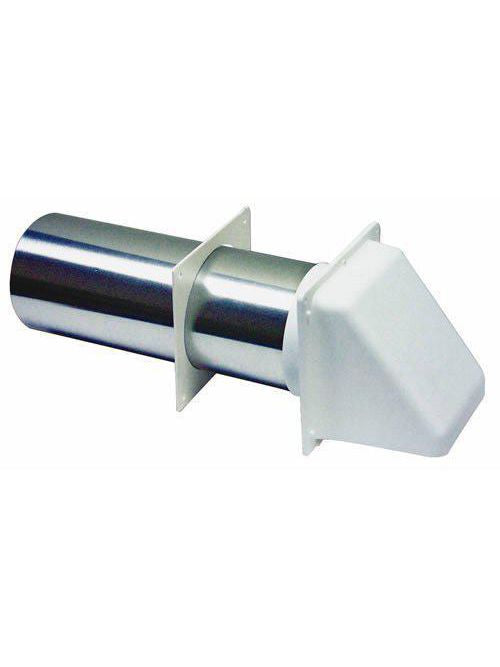 Lambro Industries 224W 4 Inch White Plastic Preferred Hood Vent with Standard Tail Piece