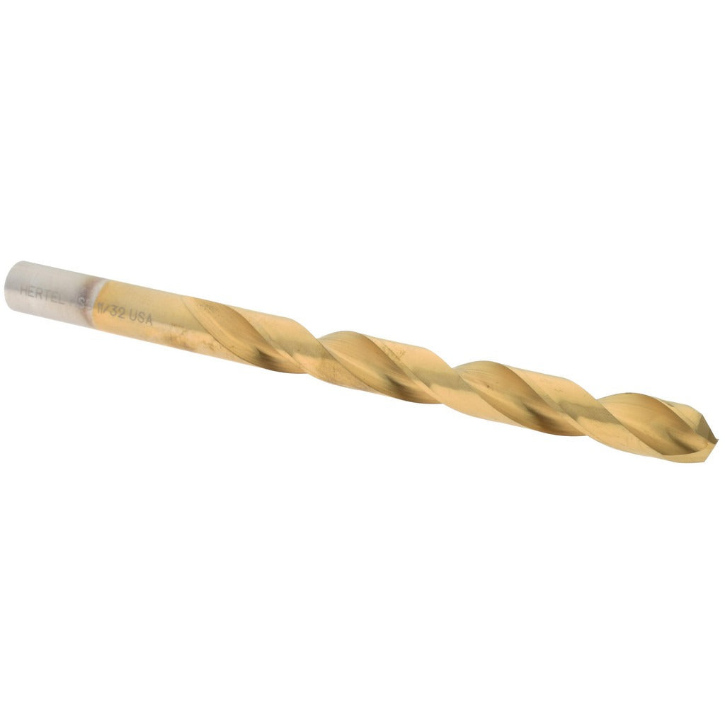 HERTEL Hertel 84579770 Jobber Drill Bit 11/32 Inch Hss Tin