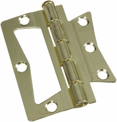 NATIONAL HARDWARE National Mfg N244-780 Non-mortise Hinge 3x3 Bright Brass 2 Pack