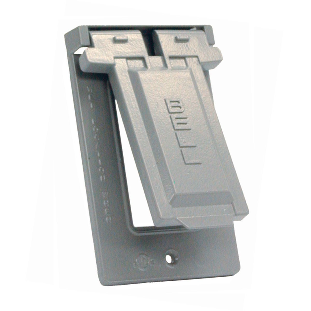 Bell 5103-0 Weatherproof Single Gang Vertical Device Mount Cover GFCI