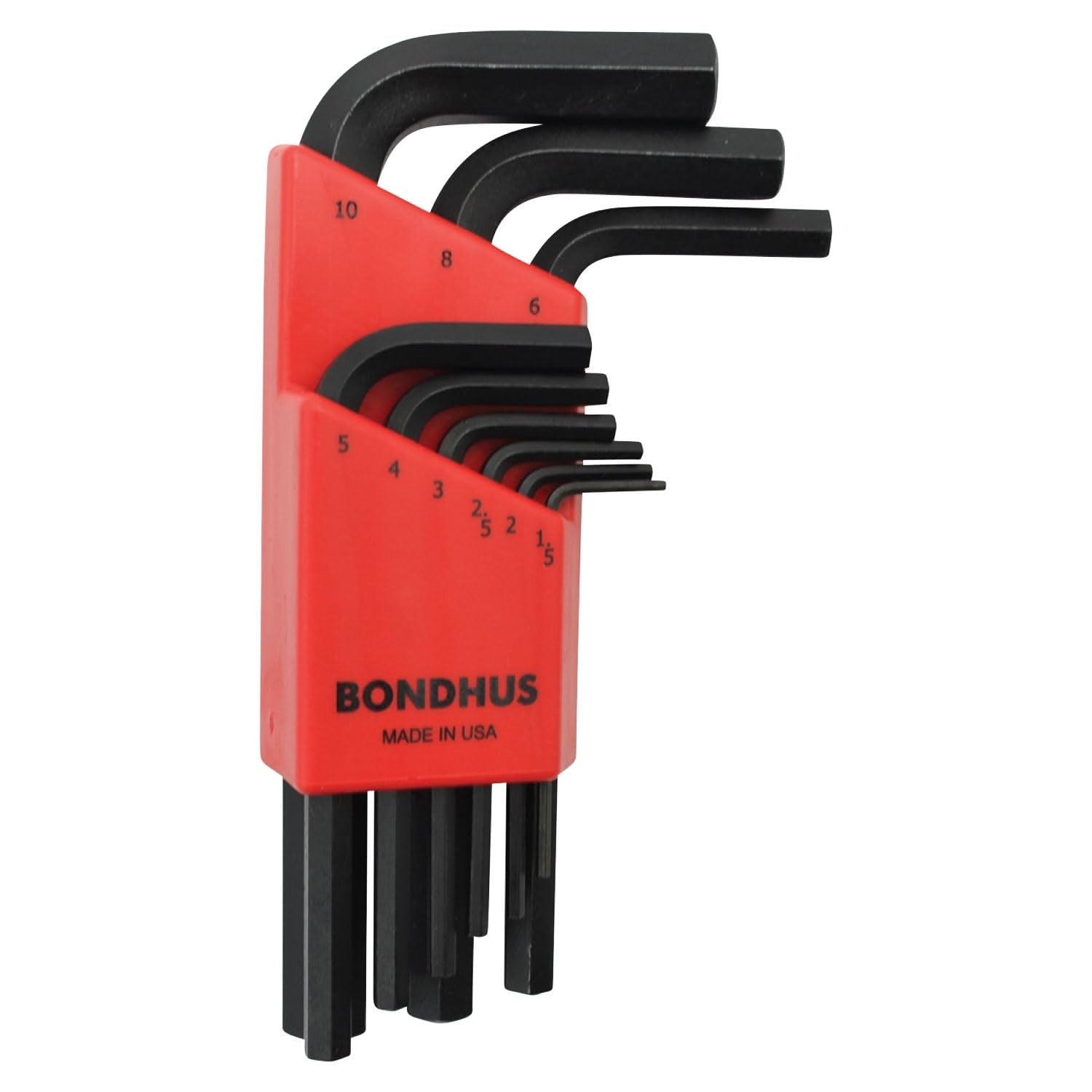 BONDHUS Bondhus 12299 Hex L-wrench Set 9 Piece Short 1.5-10mm