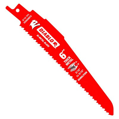 DIABLO Freud DS0608BFD25 6in 8-10 Tpi Metal Demo Recip Blade 25PK
