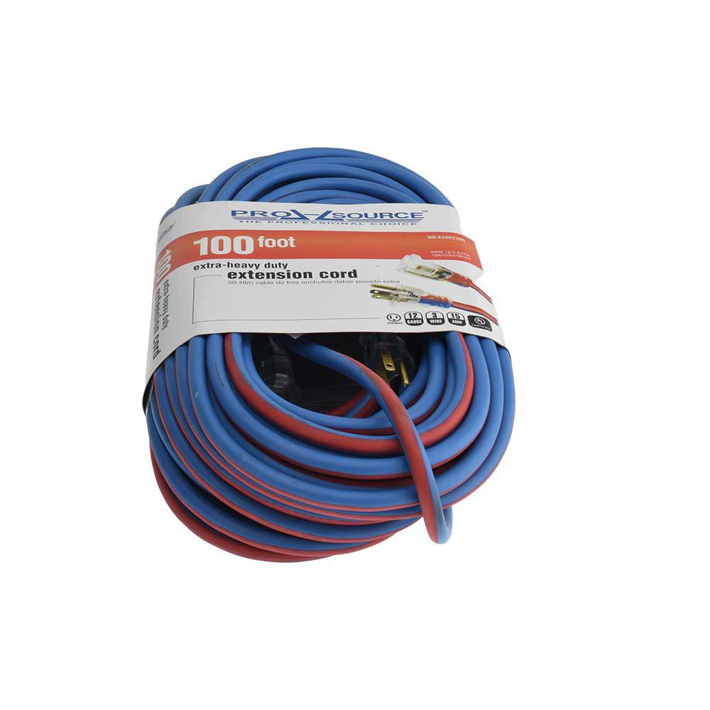 PRO-SOURCE Pro-source PS-AZB0040 Outdoor Extension Cord 100 Ft 15A