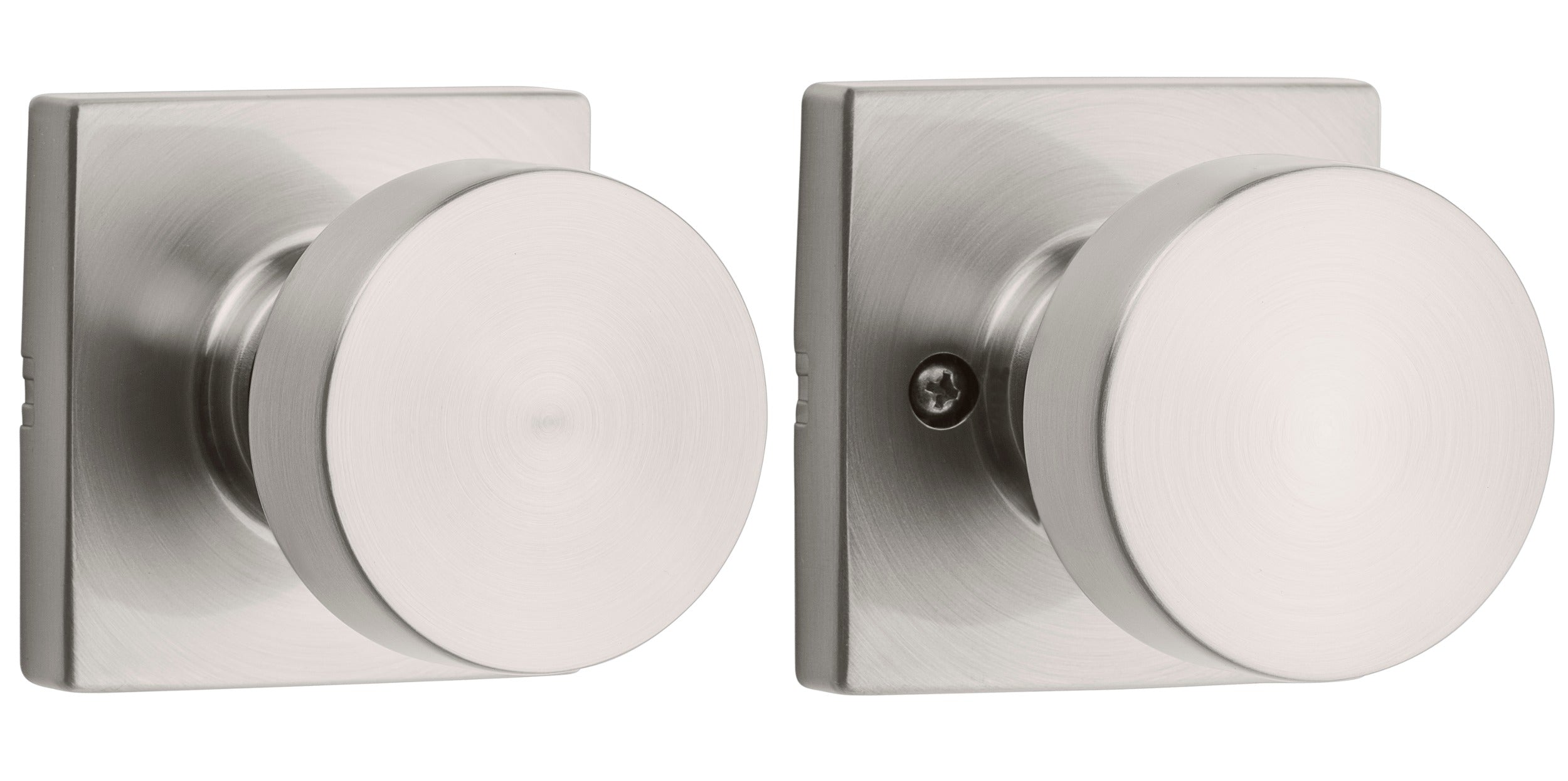 KWIKSET Kwikset 720PSKSQT-15 Pismo Passage Knob Satin Nickel
