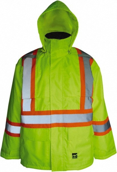 VIKING Viking 6326JG-XXXXL Hi-vis Rain Jacket 4XL Green Class 3