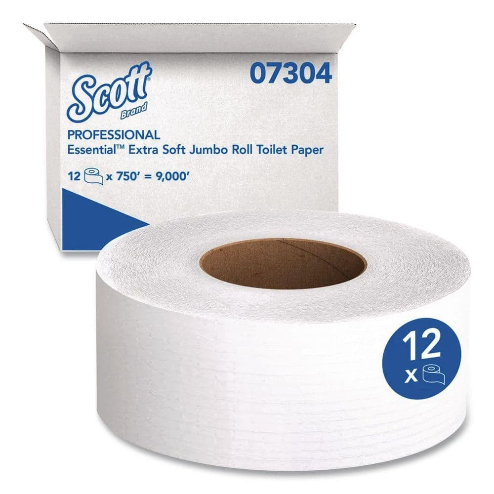 KIMBERLY-CLARK Kimberly-Clark KCC07304 Scott Essential Extra Soft 2-Ply Jrt Bathroom Tissue (12 Rolls)