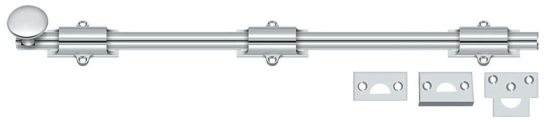 DELTANA Deltana 18SB26 Heavy Duty Surface Bolt Bright Chrome