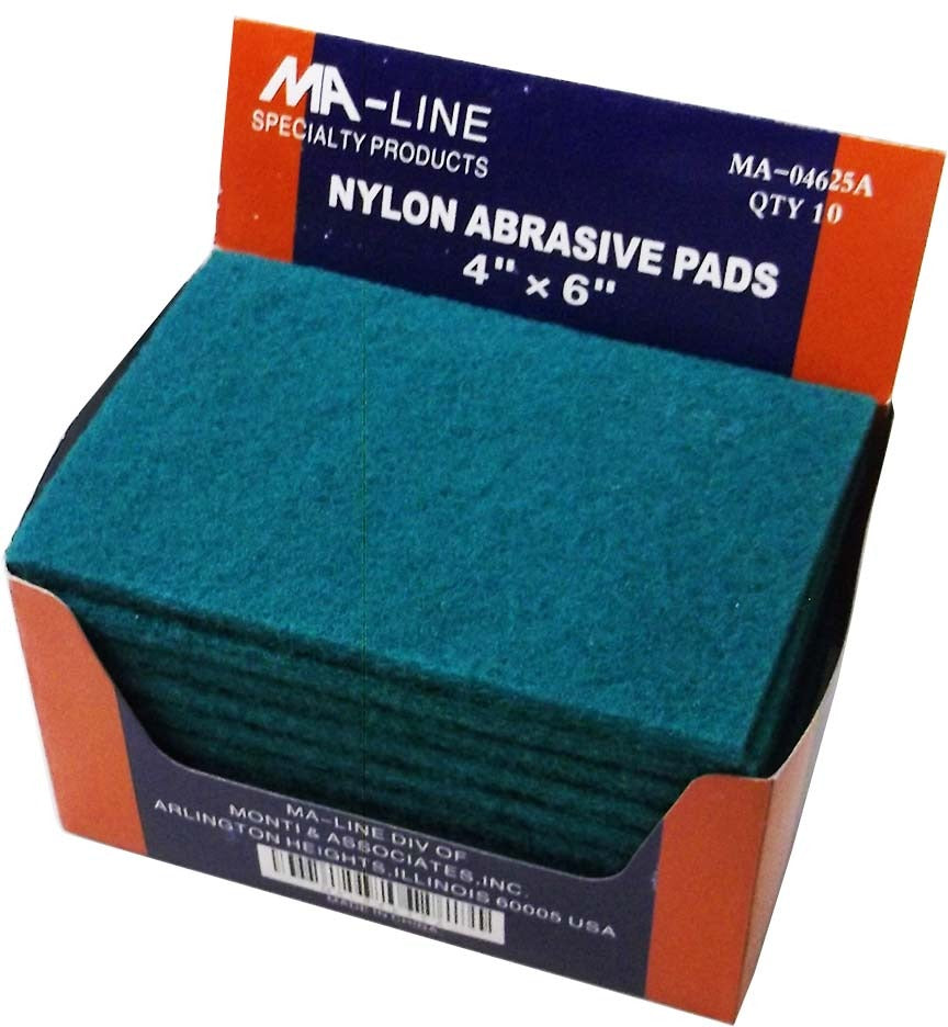 MA-LINE Ma-Line MA-04625A General Purpose Abrasive Pads 4 inches x 6 inches (10/Box)