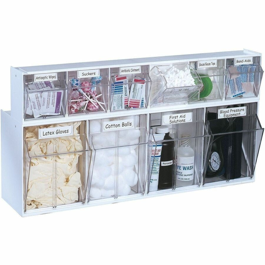 DEFLECTO Deflecto DEF20603OP Tilt Bin Interlocking Multi-Bin Storage Organizer (6-Bin)