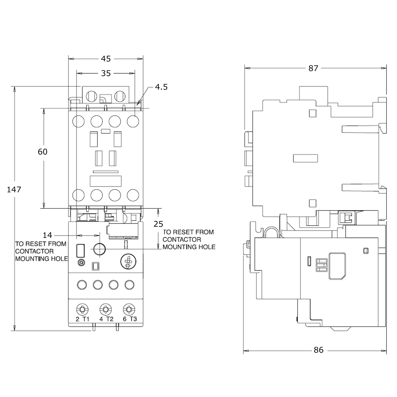 SPRECHER & SCHUH Sprecher and Schuh CEP7-EECB Electronic Overload Relay 1-100 A Range (CA7 Mount)