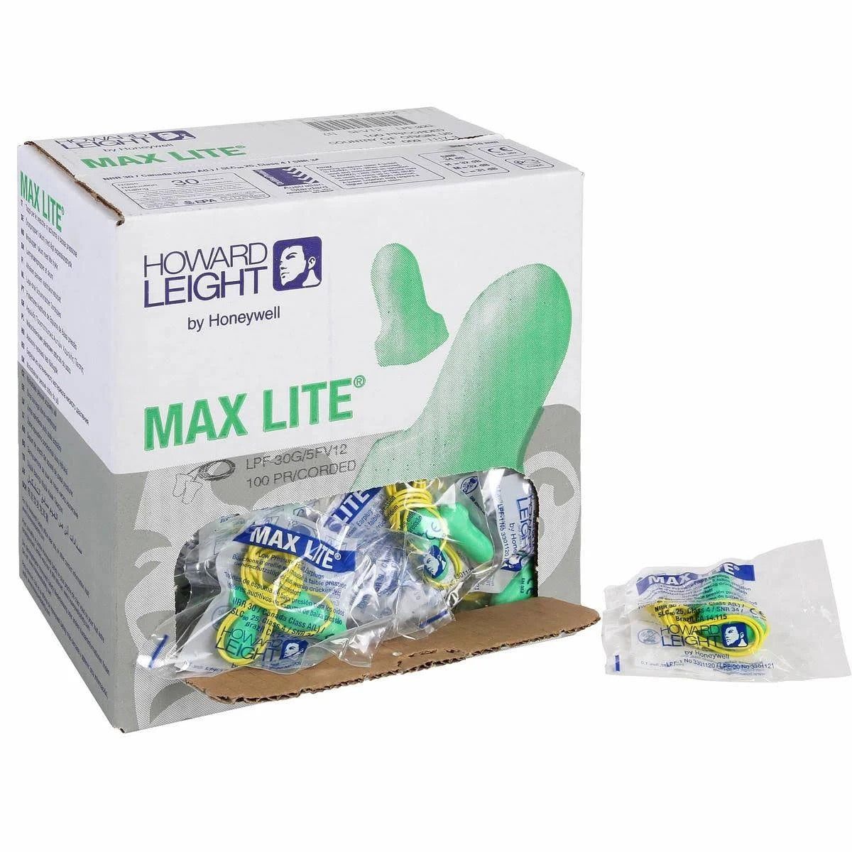 HOWARD LEIGHT Howard Leight lpf-30 Foam Corded Earplugs Nrr 30 Db 100 Pairs