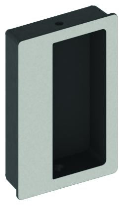 HAGER Hager Hinge 17N26D Narrow Flush Cup Pull Satin Chrome