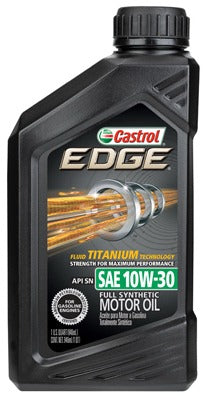 CASTROL Bp Lubricants Usa 15D4E4 10W-30 Full Synthetic Motor Oil 1 Qt