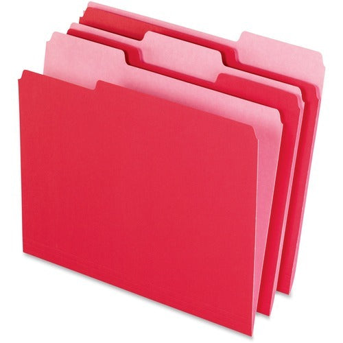PENDAFLEX Pendaflex PFX15213RED File Folder 1/3 Cut Letter Red Pink 100