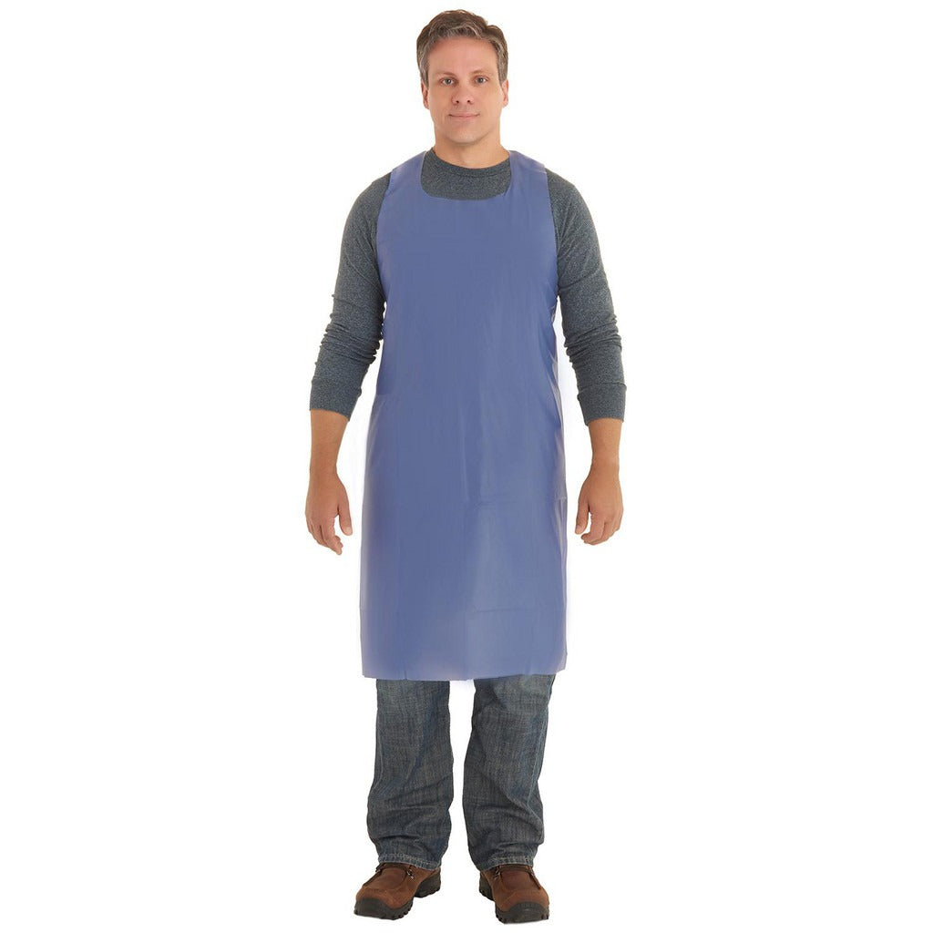 ANSELL Ansell 950085 Bib Apron 39in Blue Vinyl Chemical-resistant