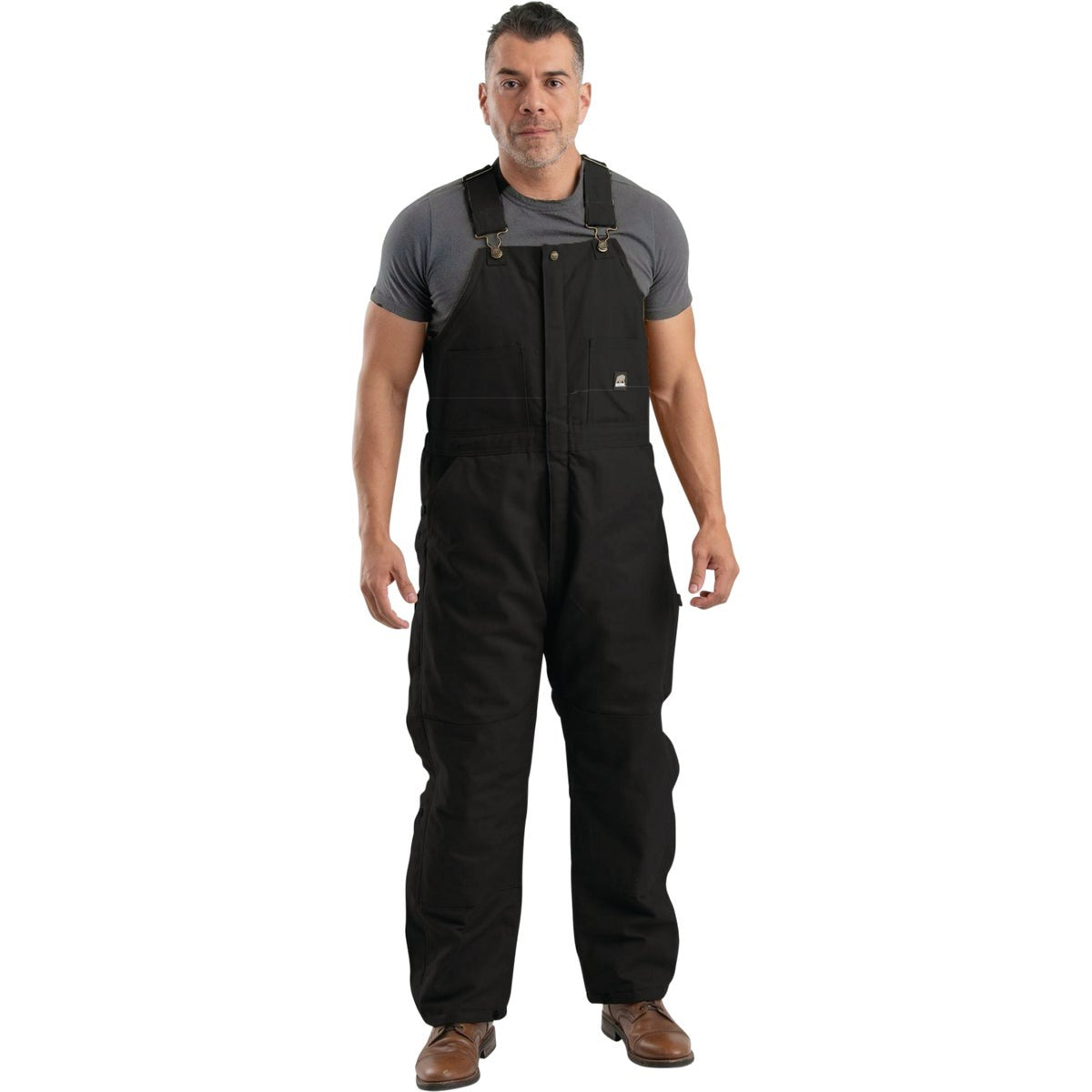 BERNE Berne B415BKR400 Insulated Duck Bib Overall Medium Black