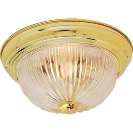 SATCO Satco SF76/093 3-light Flush Mount Polished Brass 15 in