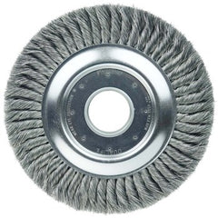 Weiler 9460 Wide Face Standard Twist Knot Wire Wheel 10 in Dia 1 1/4 in W 4500 rpm