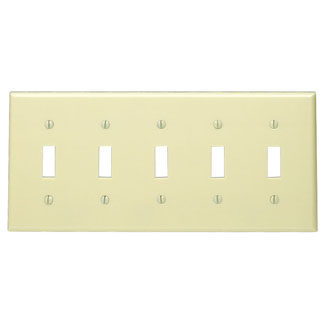 Leviton 86023 WALLPLATE 5 GANG 4.5 IN H X 9.99 IN W REPLACEMENT MPN