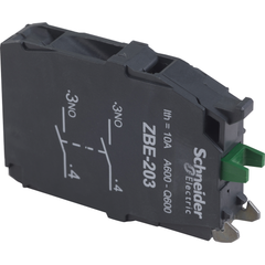 Schneider Electric ZBE203 Square D 22 mm 2NO Standard Double Push Button Contact Block