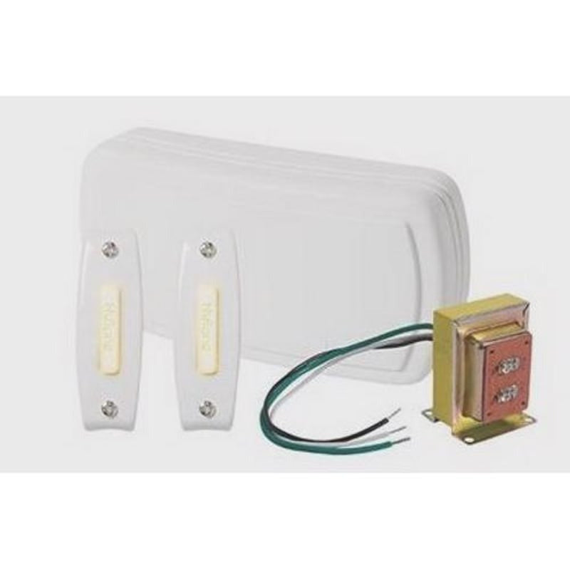 BROAN Broan BK125LWH Wired Basic Builder Chime Kit 120V/16V (2 Buttons) CD125WHBULK