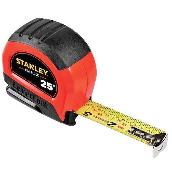 STANLEY Stanley STHT30817S 25ft Hi-Vis Leverlock Tape (25 ft)
