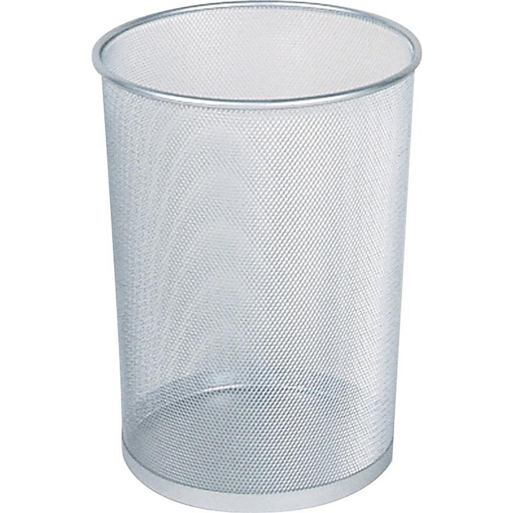 RUBBERMAID Rubbermaid FGWMB20SLV Decorative Trash Can 5 Gal Round