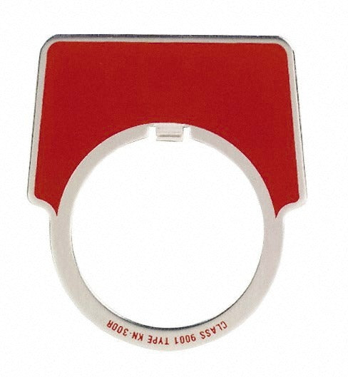 SCHNEIDER ELECTRIC Schneider Electric 9001KN300R Aluminum Legend Plate Blank Red