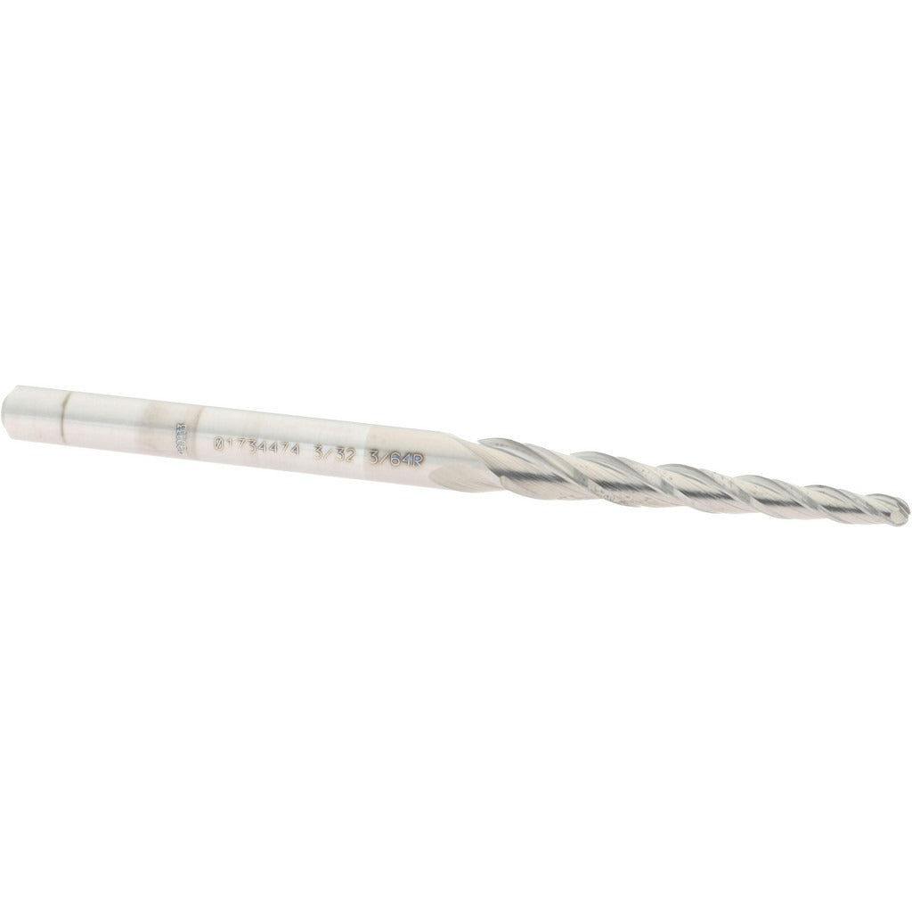 ACCUPRO Accupro 12177599 Tapered Ball End Mill 3 Flutes Solid Carbide