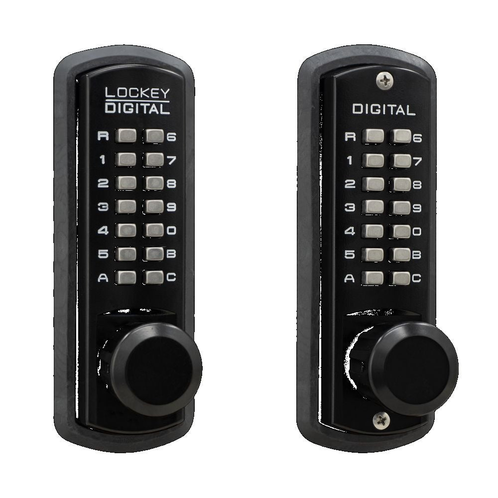 LOCKEY Lockey 3830JBMGDC Keyless Knob Lock Jet Black Marine Grade
