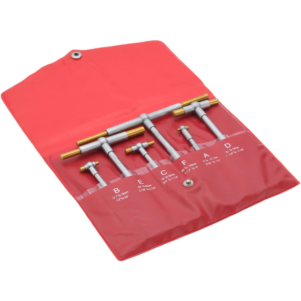 SPIROTHERM Spi 14-192-9 Telescoping Gage Set 5/16 to 6 in 6 Pc