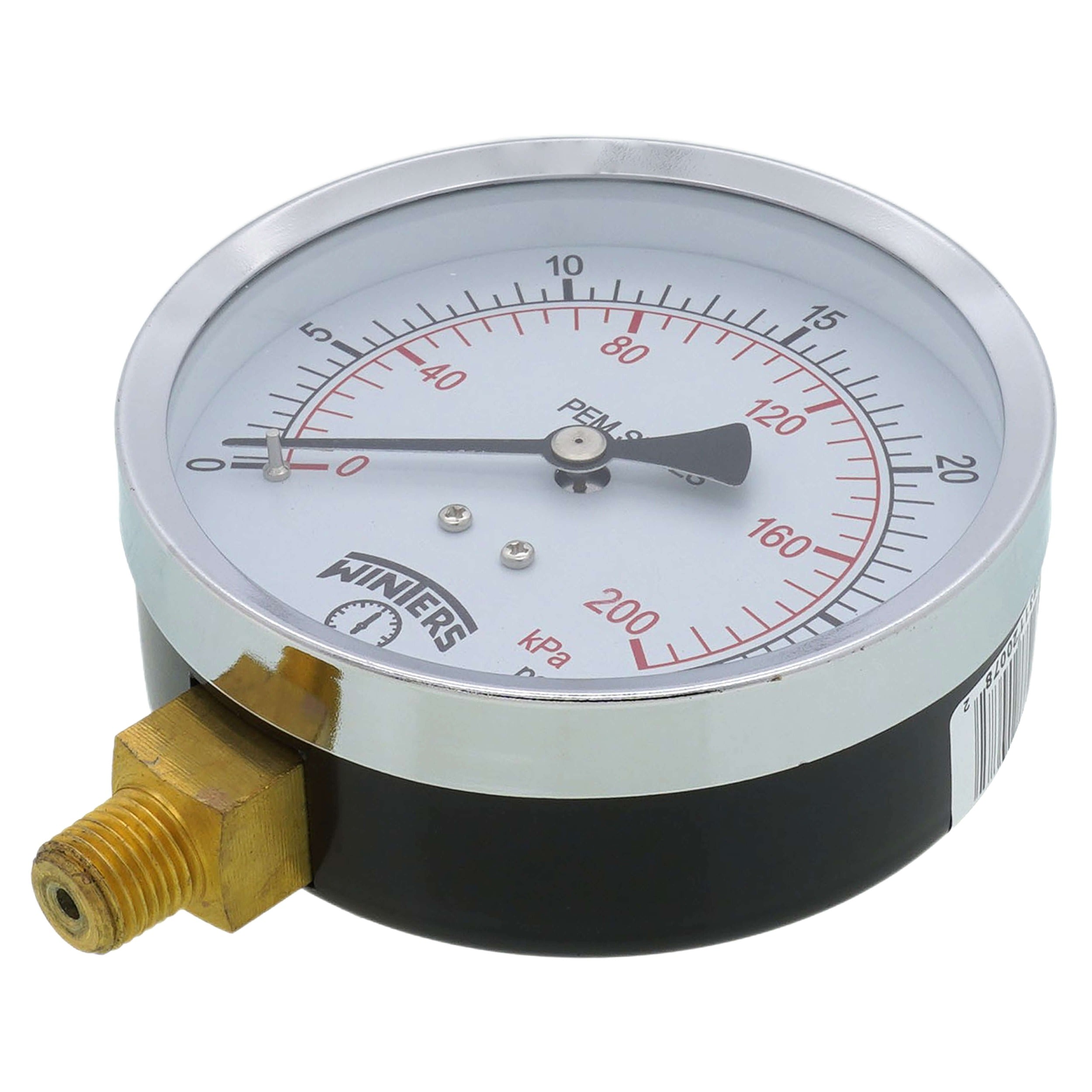 WINTERS INSTRUMENTS Winters Instruments PEM221 4 inch Dial 0-30 PSI 1/8 or 1/4 inch Threaded Bottom