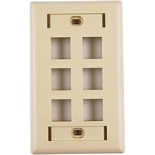 HELLERMANN TYTON Hellermanntyton FPISIX-I 6-port Faceplate Ivory Id Window
