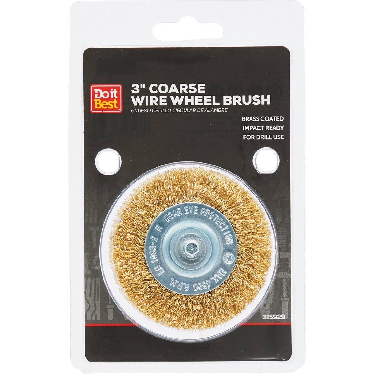 BSC PREFERRED Bsc Preferred 600 075-9009 Mounted Coarse Wire Wheel