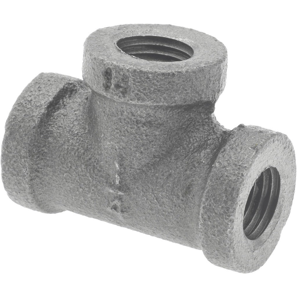 VALUE COLLECTION Value Collection B-TEE02 Black Malleable Iron Tee 1/4 in