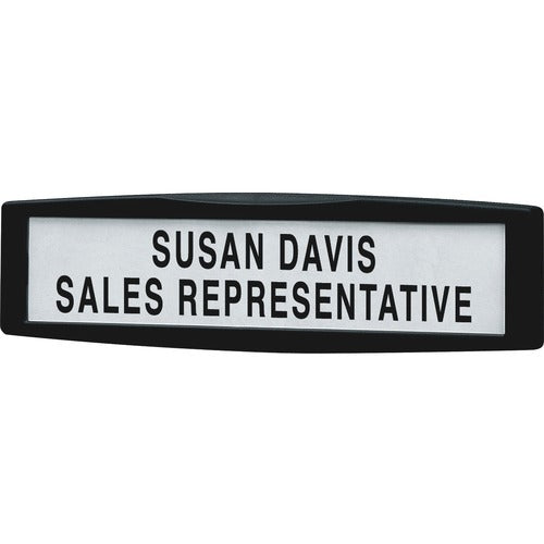 FELLOWES Fellowes FEL75906 Partition Nameplate Gray Recycled Plastic