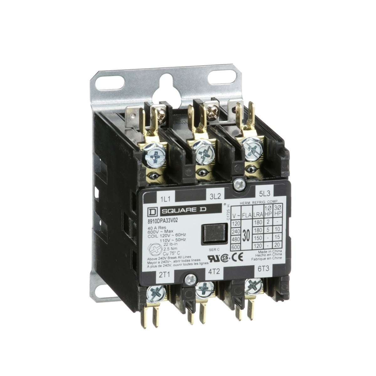 SCHNEIDER ELECTRIC Schneider Electric 8910DPA33V02 DP contactor 30A (3-Pole) 8910DPA33V02