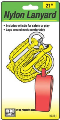 HY-KO Hy-ko Prod Co KC161 Nylon Lanyard with Whistle 21 in