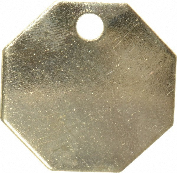 C H HANSON C.h. Hanson 43718 Octagonal Brass Blank Metal Tag 50 Pack