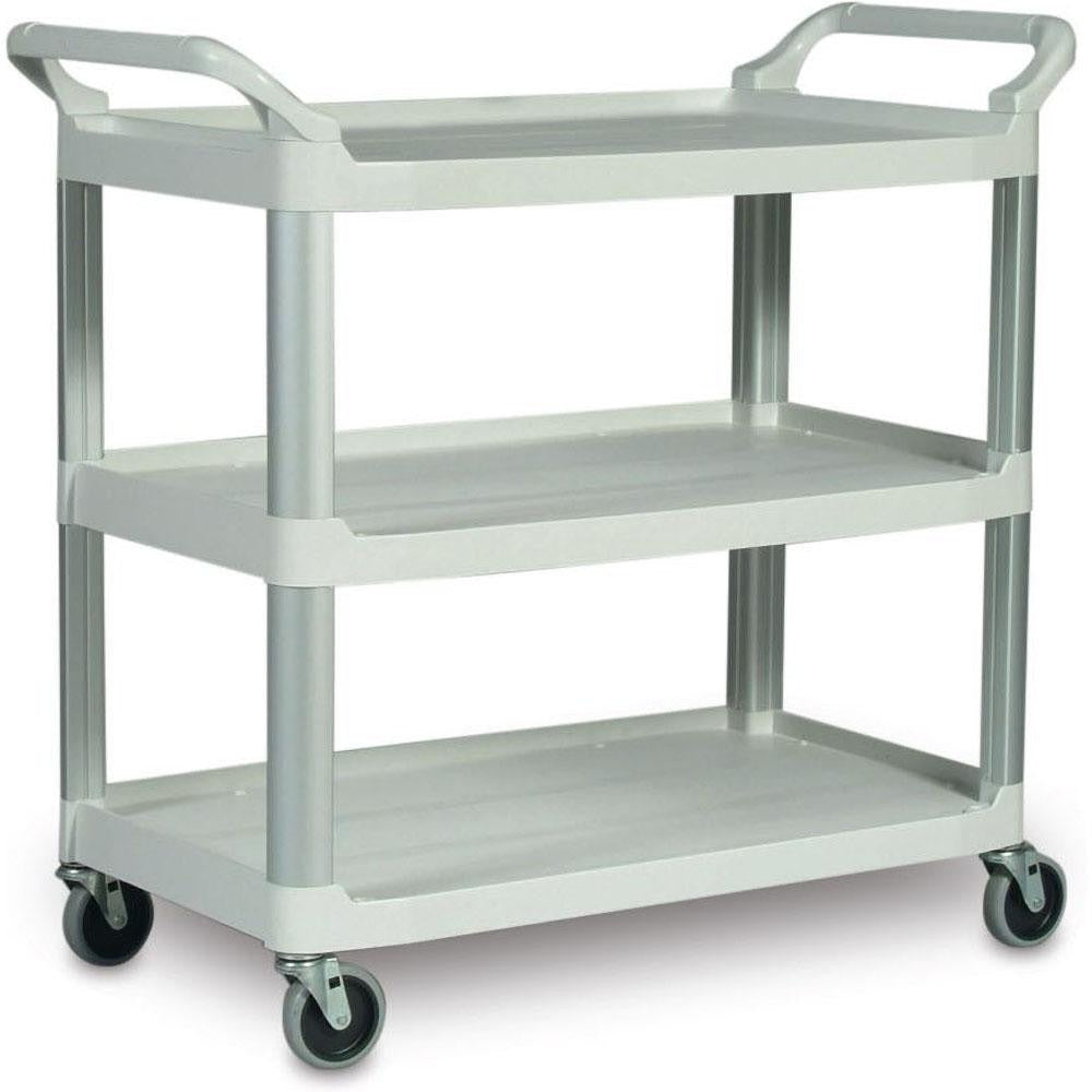 RUBBERMAID Rubbermaid FG409100OWHT 3-shelf Utility Cart White
