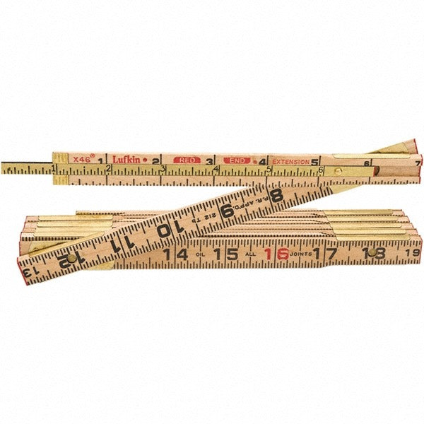 LUFKIN Lufkin TX46N Folding Rule 1/16 Inch Graduation Wood