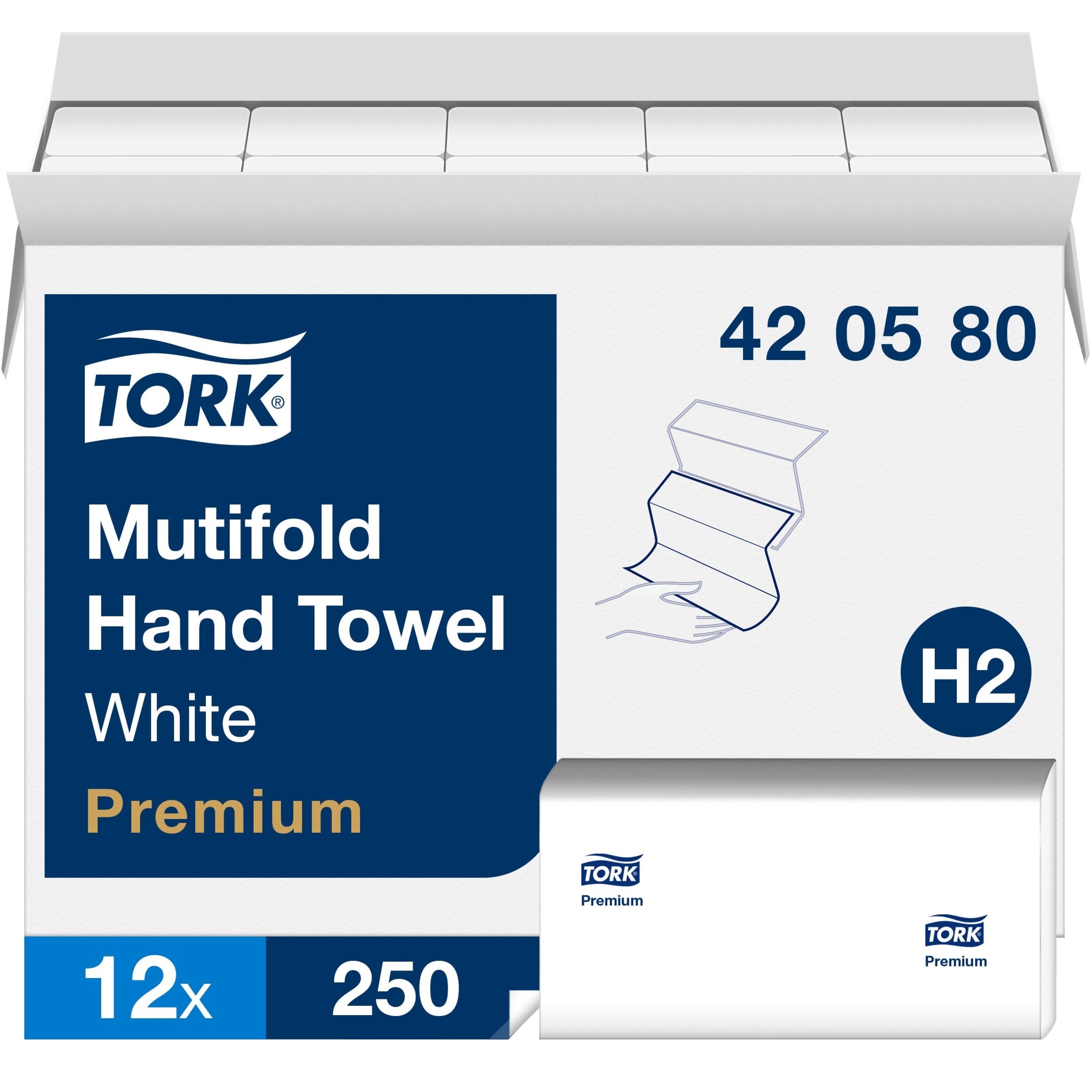 TORK Tork TRK420580 Premium Multifold Hand Towel 250/Pack 12 Pack